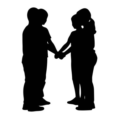 Beyaz arka planda el ele tutuşan bir çiftin siyah silueti duruyor. Rakamlar birbirine dönük, elleri birbirine kenetlenmiş. Silüet, vücutlarının ve saçlarının dış hatlarını yakalıyor. Bu da yakın ve samimi bir birliktelik olduğunu gösteriyor.