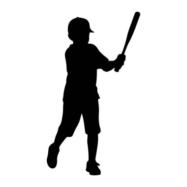 Beyzbol şapkası ve üniforması olan siyah bir çocuğun silueti beyzbol sopası sallarken resmedilir. Çocuğa dizlerinden yukarısı gösteriliyor, vücudu sanki salıncağın ortasındaymış gibi açılı. Arkaplan bembeyaz, figürü izole ediyor.