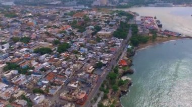 Hava atış Santo Domingo Port okyanusun yanındaki Dominik Cumhuriyeti
