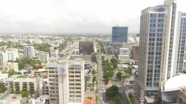 Hiper lapso aéreo sobre área ocupada en Santo Domingo, República Dominicana — Vídeo de stock