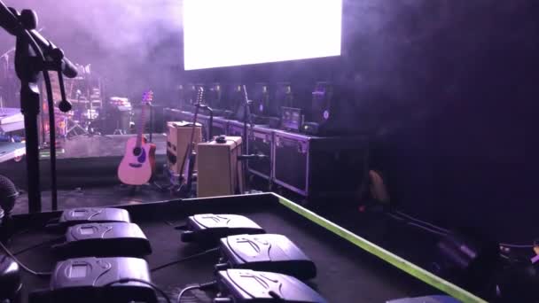 Great Shot Group Ear Wireless System Packs Stage Concert Other — Stock Video