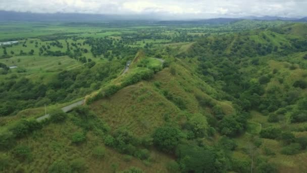 Fotografia Aérea Diurna Famosa Curva Del Violino Estrada Área Montanha — Vídeo de Stock