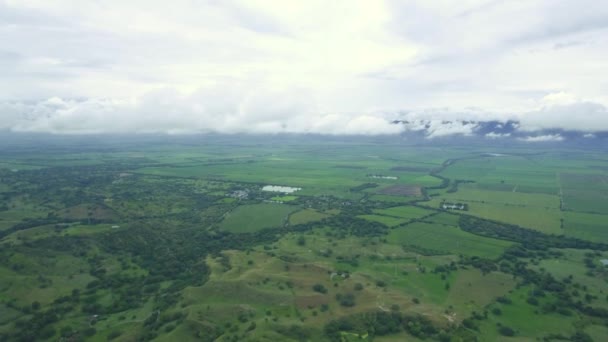 Luchtfoto Schot Groen Vallei Colombia — Stockvideo