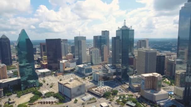 得克萨斯州达拉斯市中心的日空天线 — 图库视频影像