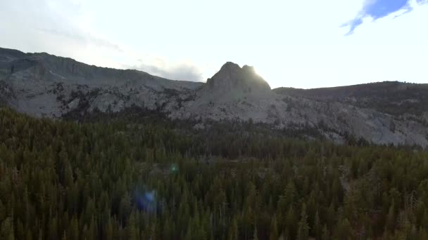 Daytime Aerial Shot Greenery Area Mountain Mammoth Lakes California — Stock Video