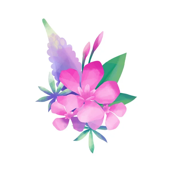 Diseño de color pastel con flores de adelfa —  Fotos de Stock