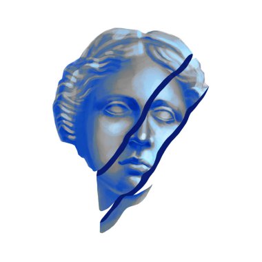 Venüs de Milo heykel kesilmiş deri ile