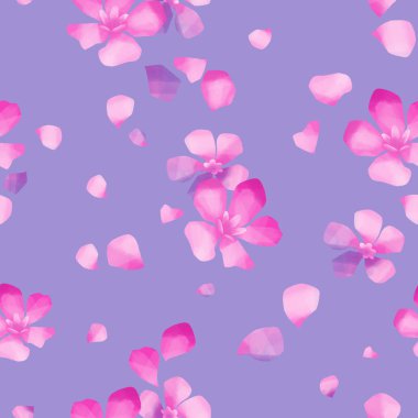 Pastel renkli desen zakkum çiçekleri