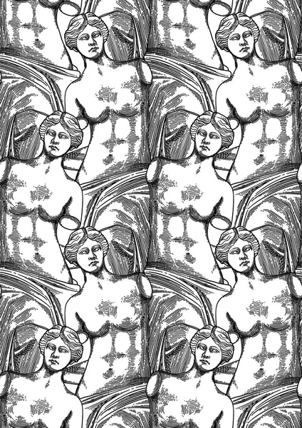 ミロのヴィーナス像の古典的なパターン — ストックベクタ