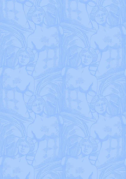 Classical pattern of Venus de Milo statue — Stock Vector