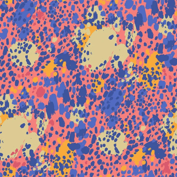 Vector sömlösa mönster av cheetah spots i levande färger — Stock vektor