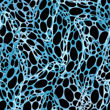 Kavisli ve dairesel net yapısının soyut seamless modeli. Kavramsal tasarım dijital olarak boyalı