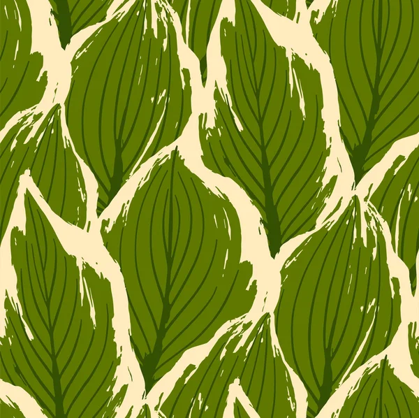 Patrón sin costura vector abstracto de hojas exóticas en colores vivos . — Vector de stock