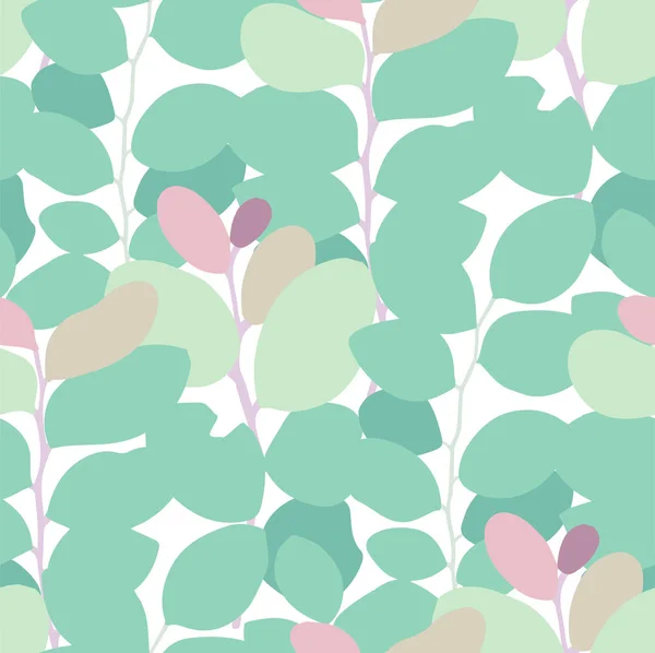 Patrón sin costura vector abstracto de hojas exóticas en colores vivos . — Vector de stock