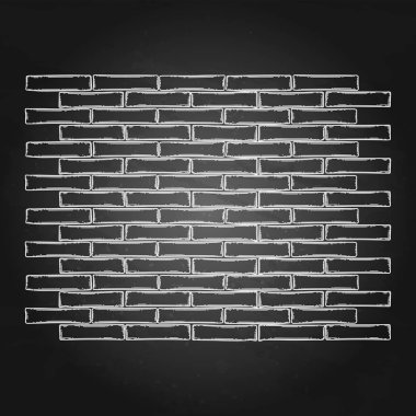 Oyma tekniğinde çizilmiş grafik tuğla duvar