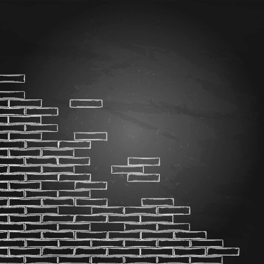 Oyma tekniğinde çizilmiş grafik tuğla duvar