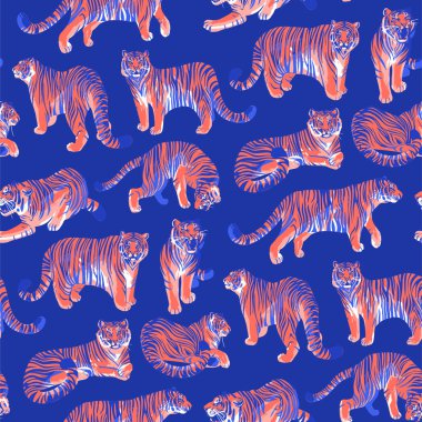 Kaplanlar farklı teşkil etmektedir grafik seamless modeli.