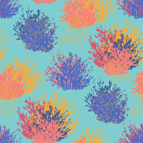 stock vector Abstract graphic seamless pattern of bushes