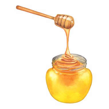 Dippers şişelere akan suluboya bal