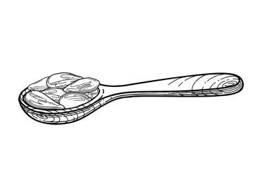 Kuru goji üzümlü ahşap kaşık..