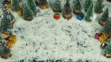 Stop motion animasyon neşeli Noel ve mutlu yeni yıl 2019
