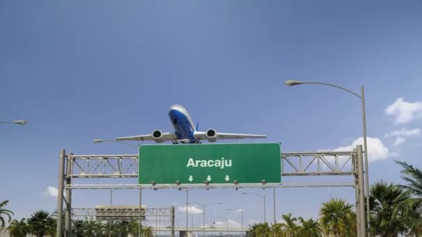 Letadlo vzlétnout Aracaju — Stock video