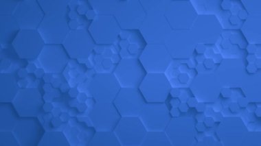 Mavi soyut altıgen geometrik yüzey sorunsuz döngü 4k Uhd
