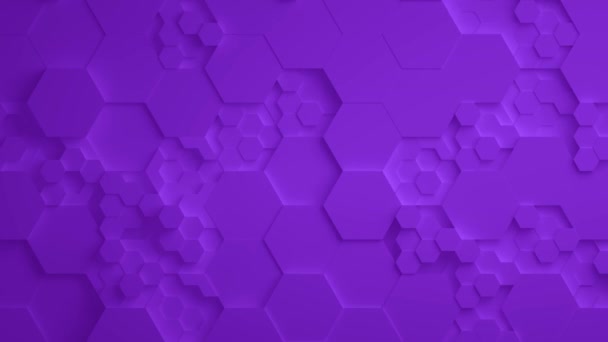 Hexagone abstrait violet boucle parfaite Surface géométrique 4k Uhd — Video