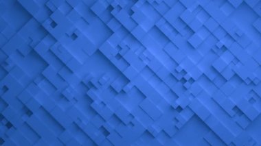 Blue geometrik Square duvar arka plan sallayarak. Sorunsuz döngü 4k Uhd