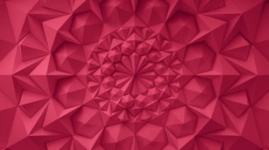 Kırmızı Fuşya geometrik üçgen Wall arka plan sallayarak. Sorunsuz döngü 4k Uhd