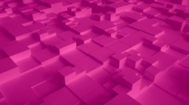 Pembe geometrik Square duvar arka plan sallayarak. Sorunsuz döngü 4k Uhd