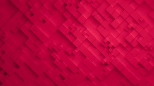 Fuchsia Geometric Square Wall winken Hintergrund. Seamless Loop 4k Uhd — Stockvideo