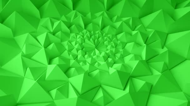 Grüne geometrischen Dreieck Wand Hintergrund winken. Seamless Loop 4k Uhd — Stockvideo