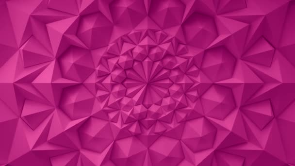 Pared rosa de geométricas triángulo, agitando el fondo Seamless Loop 4k Uhd — Vídeos de Stock