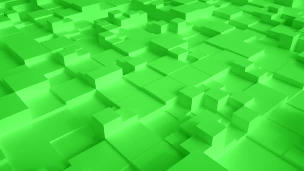 Yeşil geometrik Square duvar arka plan sallayarak. Sorunsuz döngü 4k Uhd — Stok video