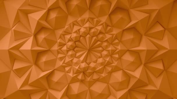 Orange geometrica triangolo muro d'ondeggiamento di sfondo. Seamless Loop 4K Uhd — Video Stock