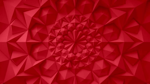 Rote geometrischen Dreieck Wand Hintergrund winken. Seamless Loop 4k Uhd — Stockvideo