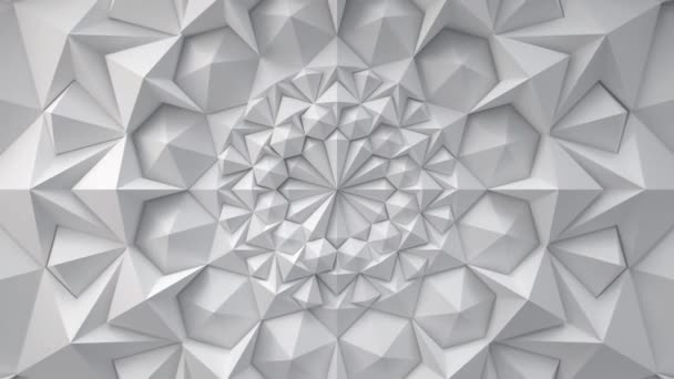 Weiße geometrischen Dreieck Wand Hintergrund winken. Seamless Loop 4k Uhd — Stockvideo