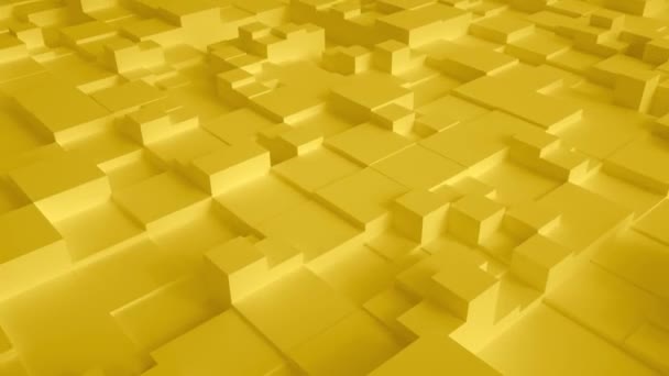 Yellow Geometric Square Wall waving background. Seamless Loop 4K UHD — Videoclip de stoc