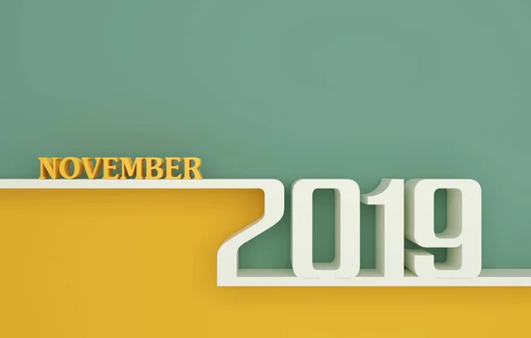 Ano Novo 2019 Imagem Renderizada — Fotografia de Stock