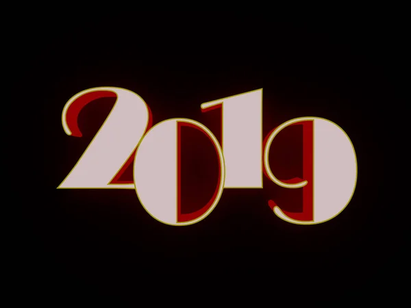 Tahun Baru 2019 Gambar Dimensi — Stok Foto
