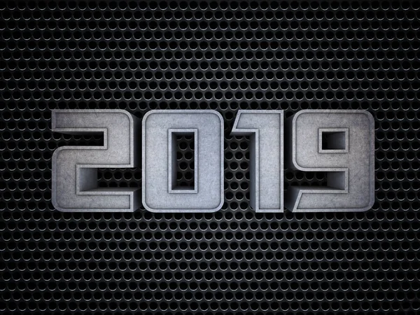 Nowy Rok 2019 Renderowanego Obrazu — Zdjęcie stockowe