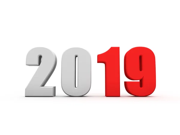 New Year 2019 Rendered Image — Stock Photo, Image