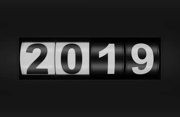 Nowy Rok 2019 Kasyno Koncepcja Obraz Świadczonych — Zdjęcie stockowe