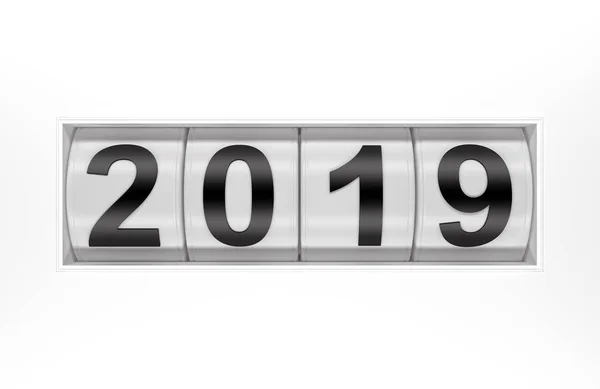 Nový Rok 2019 Konceptem Kasino Vykreslení Obrazu — Stock fotografie