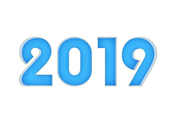 New Year 2019 Creative Design Concept Rendered Image — Stock Photo, Image