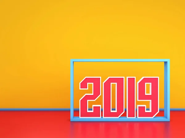 Konsep Desain Kreatif Tahun Baru 2019 Gambar Rendah — Stok Foto