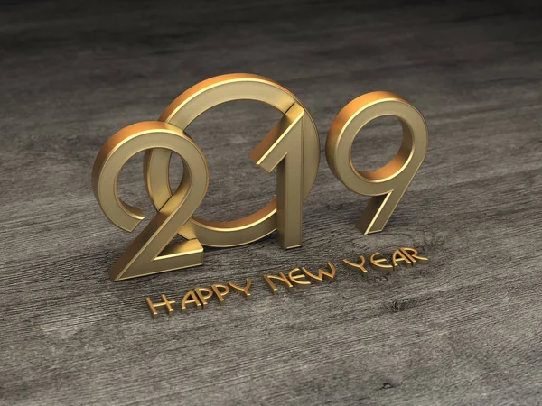 Yeni Yıl 2019 Yaratıcı Tasarım Konsepti Görüntü — Stok fotoğraf