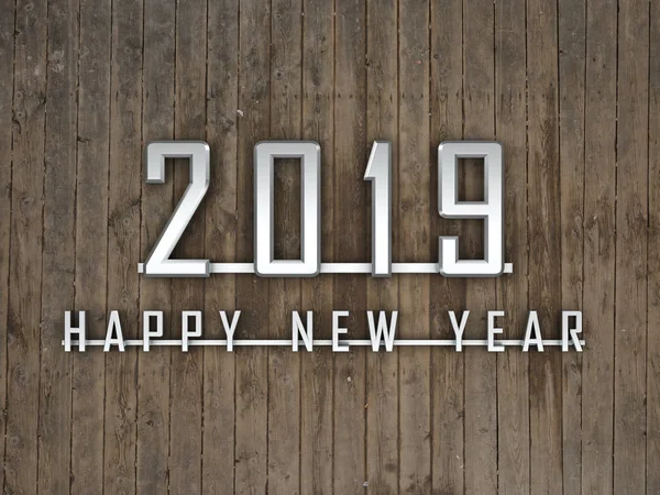 New Year 2019 Creative Design Concept Rendered Image — Stock Photo, Image