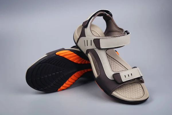 Naam Sandalen Geïsoleerd Achtergrondkleur — Stockfoto